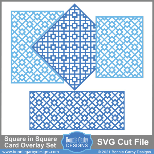 Square in Square Card Overlay Set SVG Cut Files